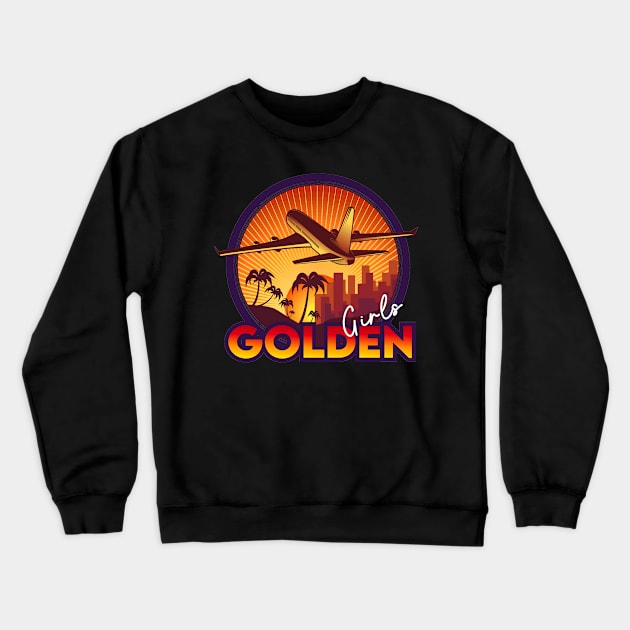 Retro Circle Golden Girls Crewneck Sweatshirt by TeeTypo